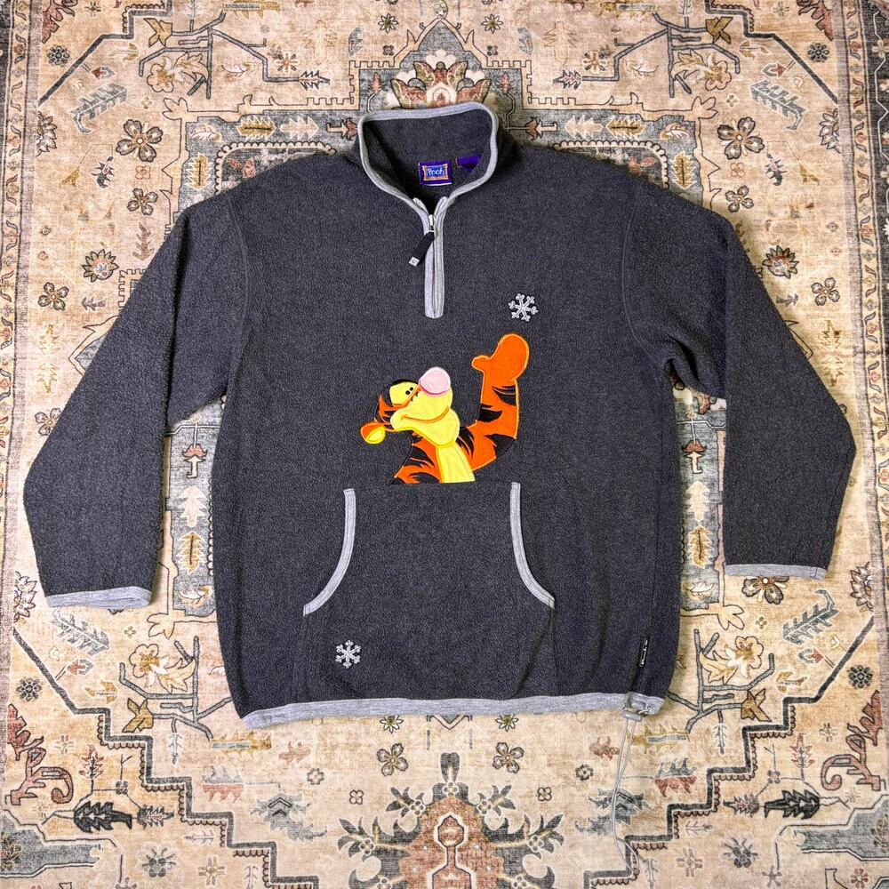 Vintage Disney Tigger fleece pullover sweatshirt Winnie the Pooh size large 90s